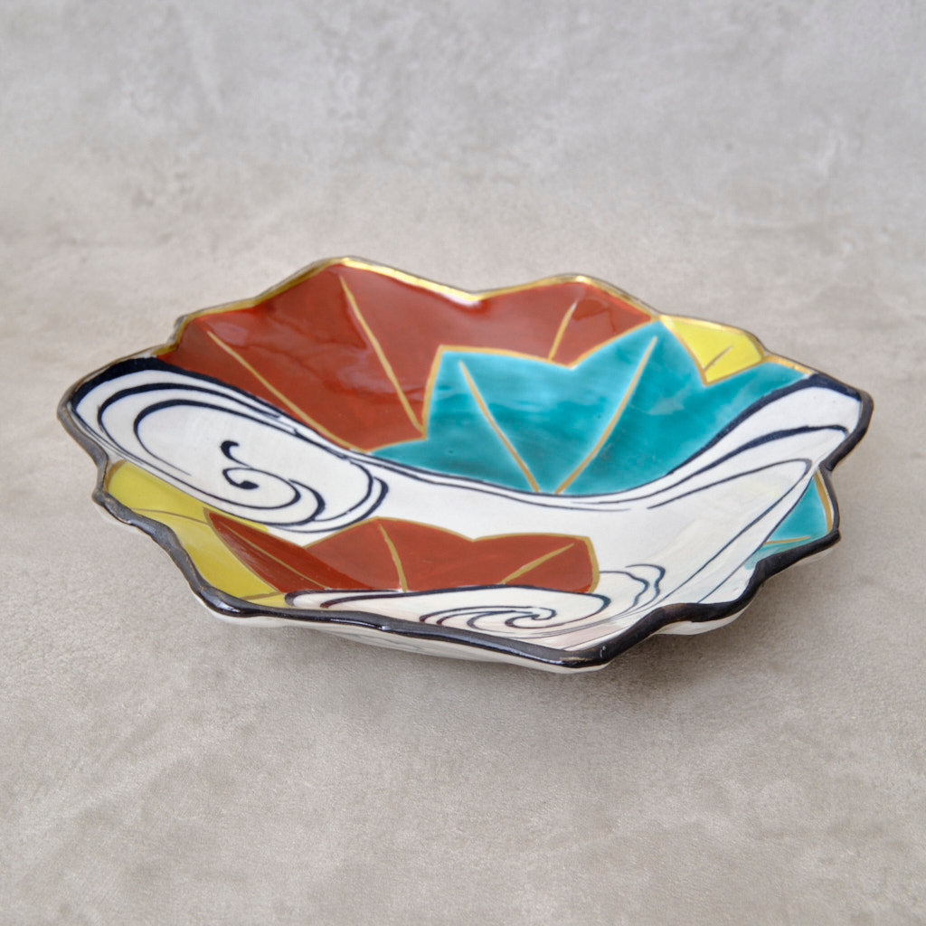 色絵向付 竜田川図(清水焼・乾山写) | 宮本 博