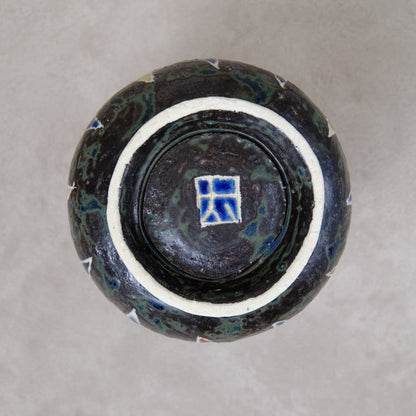 ワインカップ・フリーカップ（黒） 幾何学模様 | 加守田 太郎