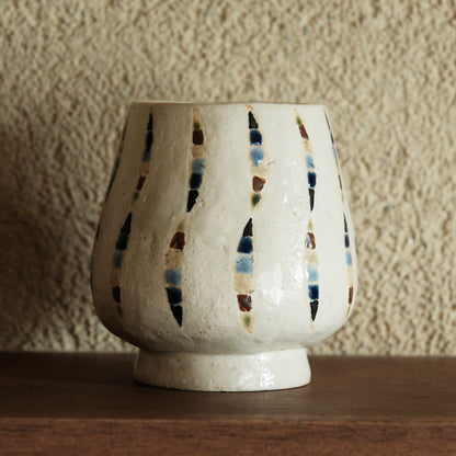 ワインカップ・フリーカップ（白） 幾何学模様 | 加守田 太郎