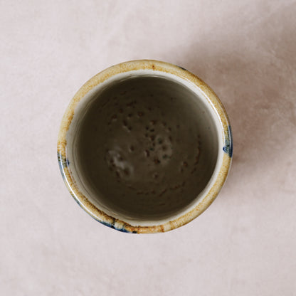 湯呑み 大 鉄絵・赤絵 唐草文 - 益子焼 - 01 | 松原 直之