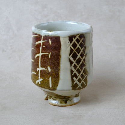 湯呑み 大 鉄絵 唐草文 - 益子焼 - 01 | 松原 直之