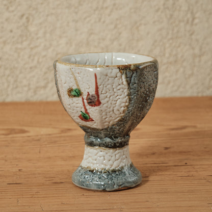 ゴブレット 鉄絵・赤絵 唐草文 - 益子焼 - 01 | 松原 直之