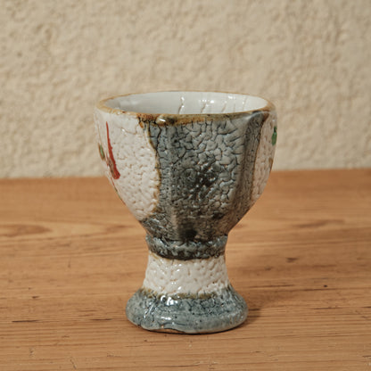 ゴブレット 鉄絵・赤絵 唐草文 - 益子焼 - 01 | 松原 直之