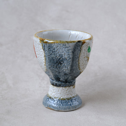 ゴブレット 鉄絵・赤絵 唐草文 - 益子焼 - 01 | 松原 直之