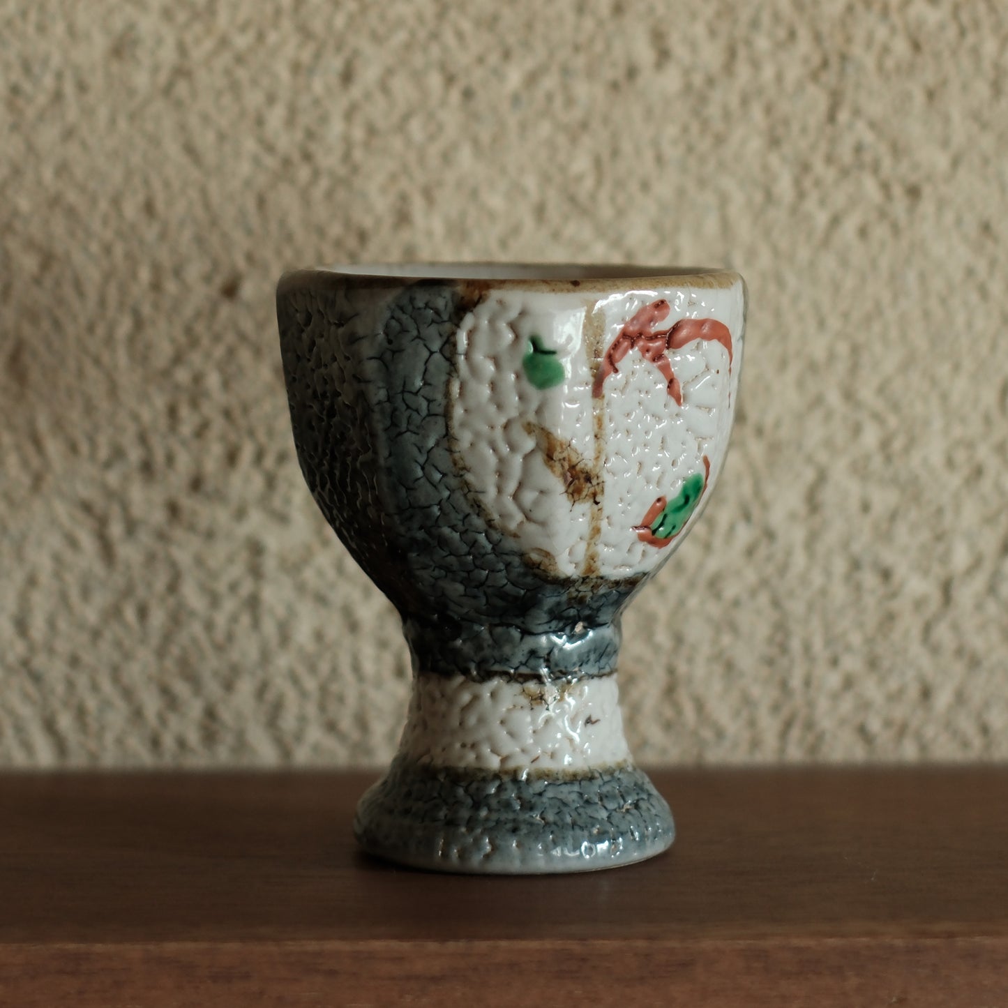 ゴブレット 鉄絵・赤絵 唐草文 - 益子焼 - 01 | 松原 直之