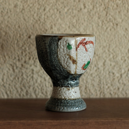 ゴブレット 鉄絵・赤絵 唐草文 - 益子焼 - 01 | 松原 直之