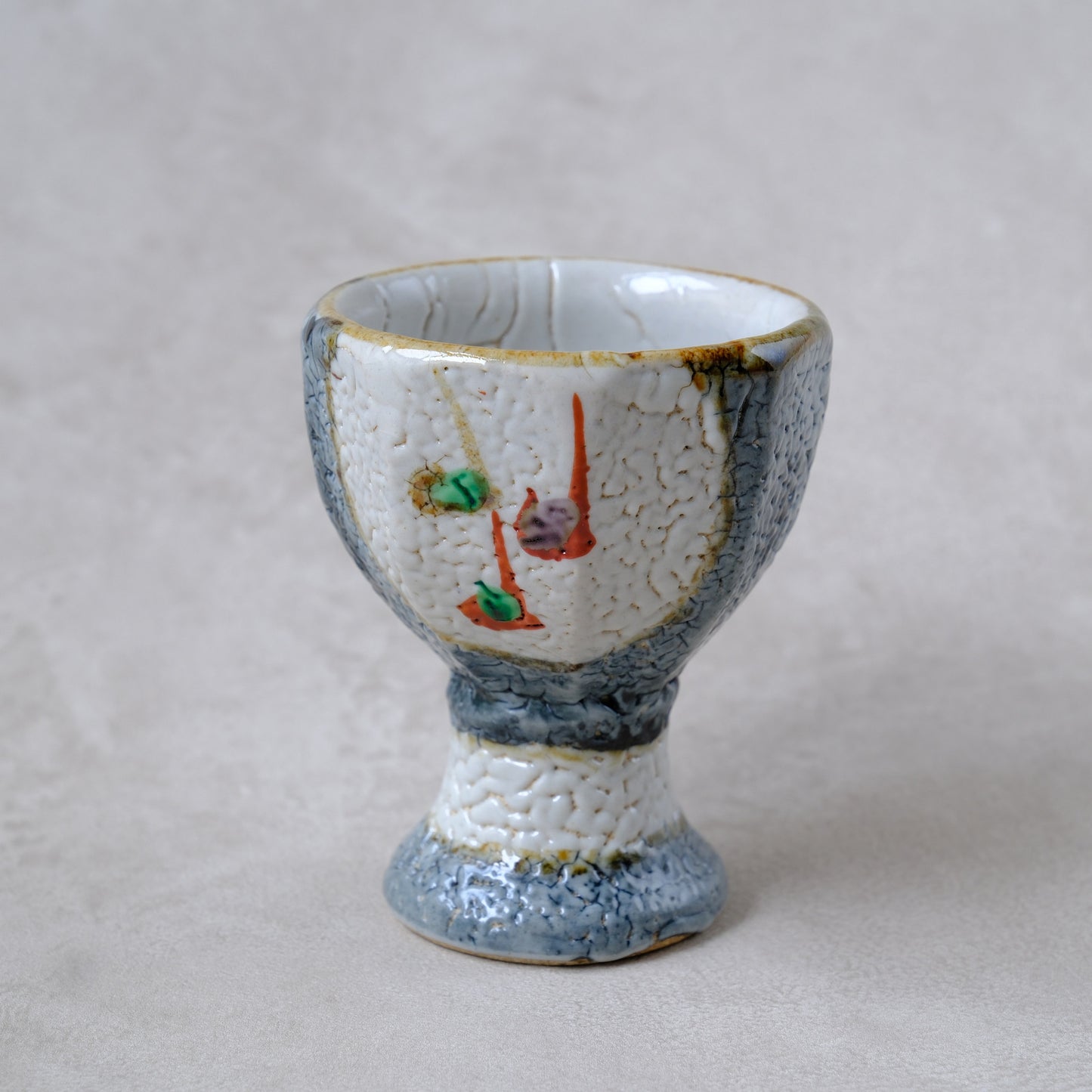 ゴブレット 鉄絵・赤絵 唐草文 - 益子焼 - 01 | 松原 直之