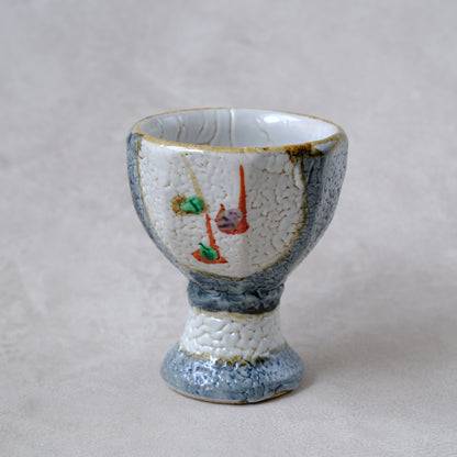 ゴブレット 鉄絵・赤絵 唐草文 - 益子焼 - 01 | 松原 直之