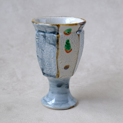 ゴブレット 鉄絵・赤絵 唐草文 - 益子焼 - 02 | 松原 直之