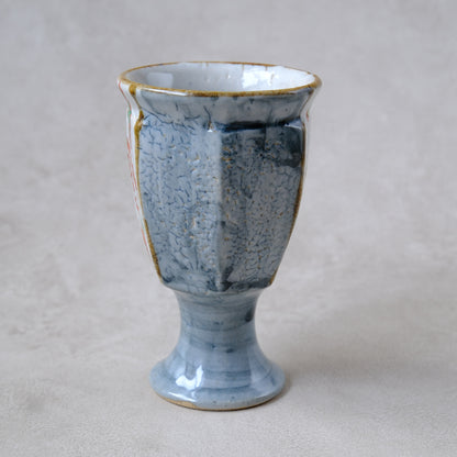 ゴブレット 鉄絵・赤絵 唐草文 - 益子焼 - 02 | 松原 直之