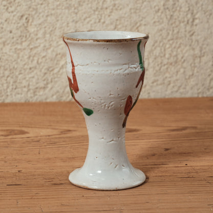 ゴブレット 鉄絵・赤絵 唐草文 - 益子焼 - 03 | 松原 直之