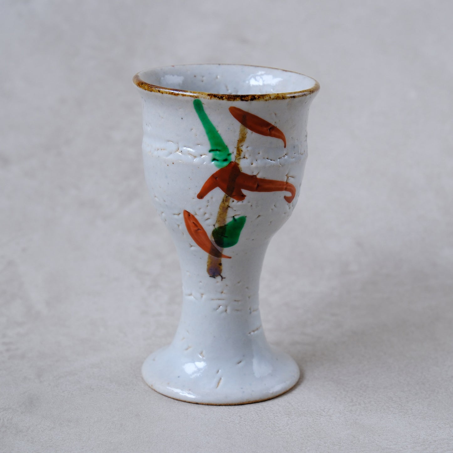 ゴブレット 鉄絵・赤絵 唐草文 - 益子焼 - 03 | 松原 直之