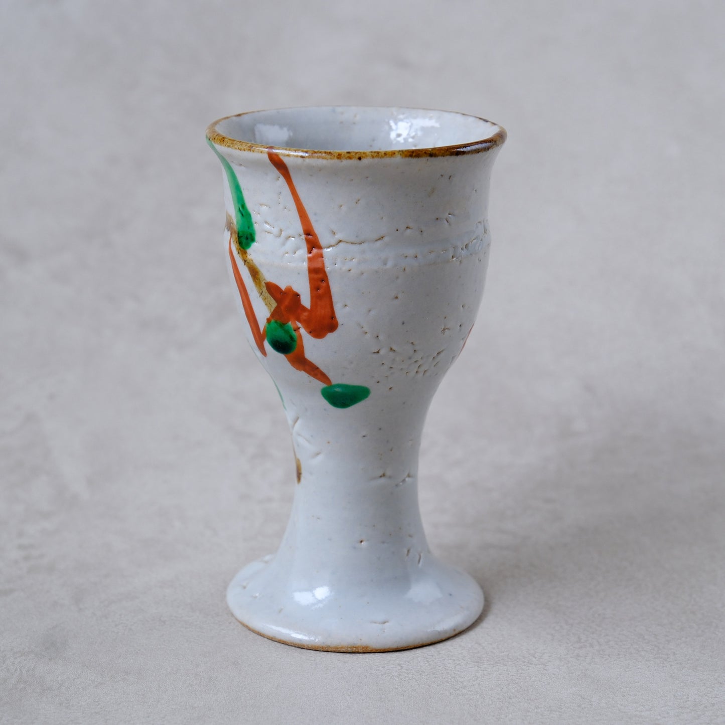 ゴブレット 鉄絵・赤絵 唐草文 - 益子焼 - 03 | 松原 直之