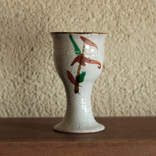 ゴブレット 鉄絵・赤絵 唐草文 - 益子焼 - 03 | 松原 直之