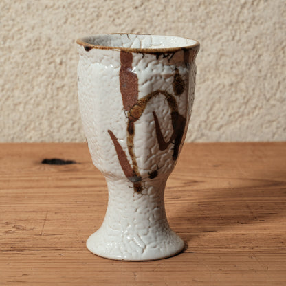 ゴブレット 鉄絵 唐草文 - 益子焼 - 01 | 松原 直之