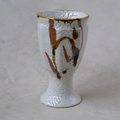 ゴブレット 鉄絵 唐草文 - 益子焼 - 01 | 松原 直之