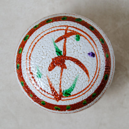 蓋物・小物入れ 赤絵 - 益子焼 - 02 | 松原 直之