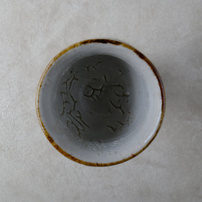 ゴブレット 鉄絵・赤絵 唐草文 - 益子焼 - 03 | 松原 直之