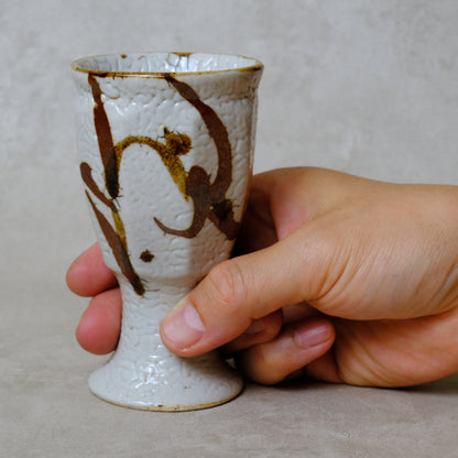 ゴブレット 鉄絵 唐草文 - 益子焼 - 01 | 松原 直之